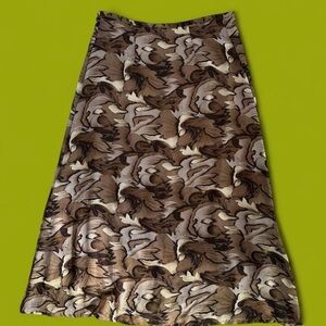 Vintage Mesh Brown and Cream Mid Skirt